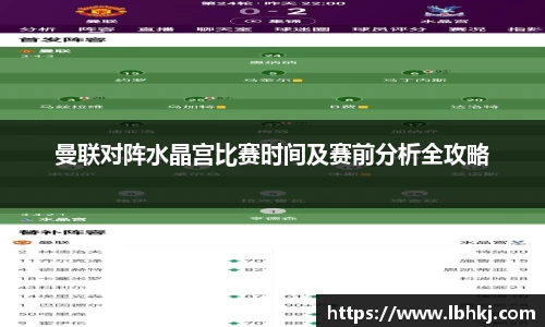 曼联对阵水晶宫比赛时间及赛前分析全攻略
